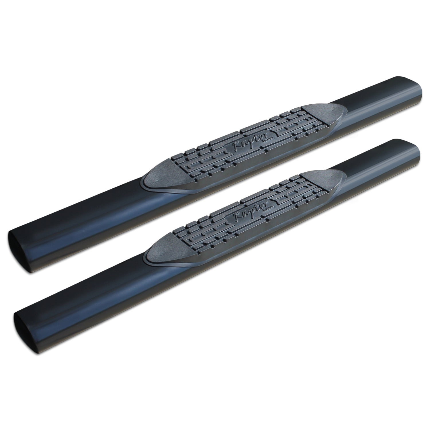 5in Straight Oval Nerf Bars - Black E-Coated Steel