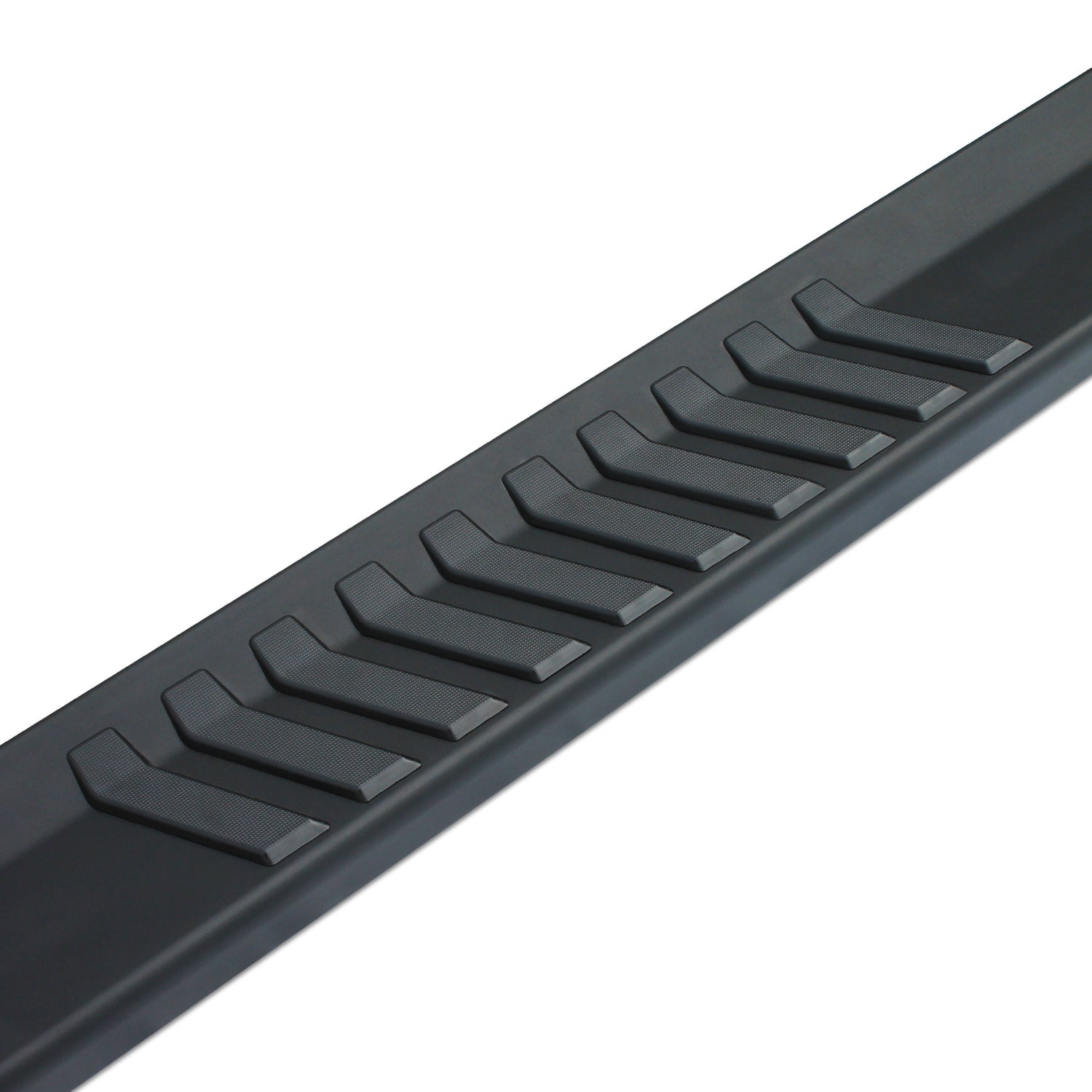 6in OEM Style Slide Track Running Boards - Black Textured Aluminum