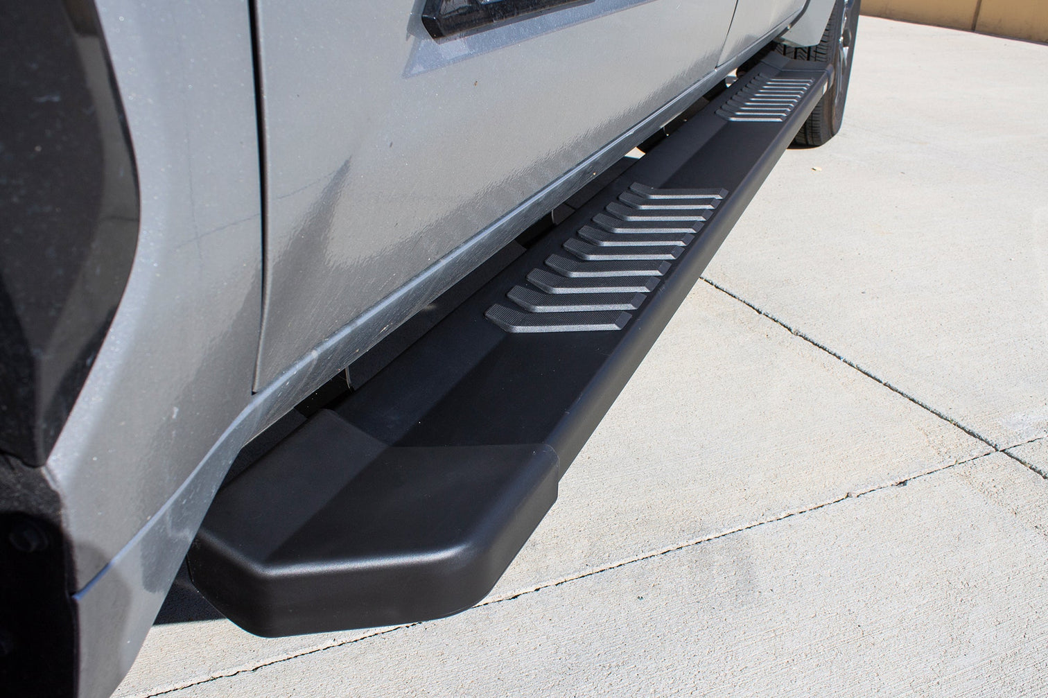 6in OEM Style Slide Track Running Boards - Black Textured Aluminum
