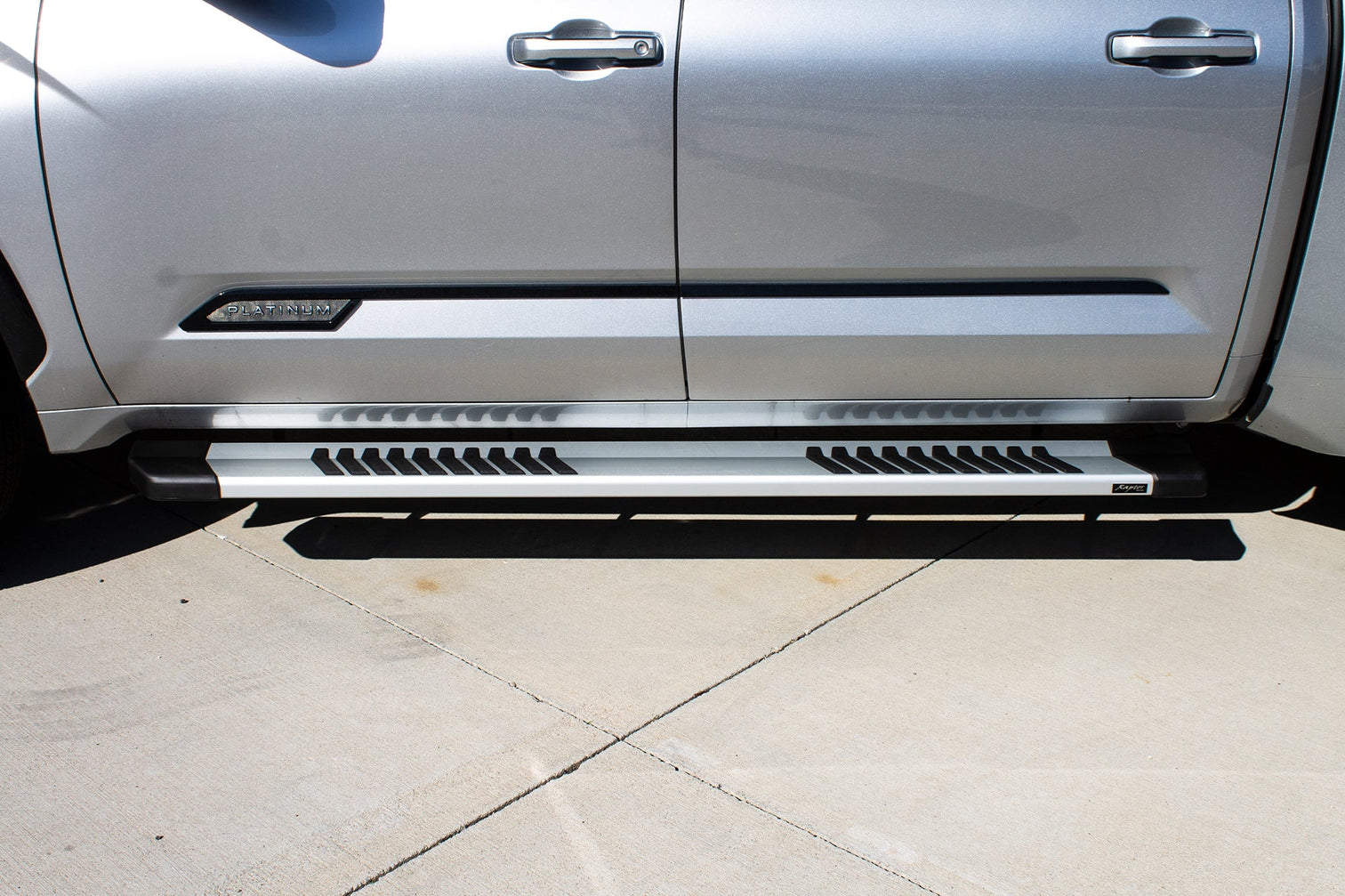 6in OEM Style Slide Track Running Boards - Brushed Aluminum