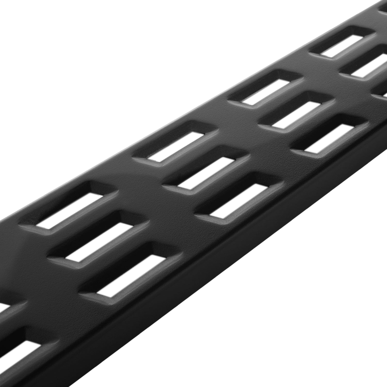 5in Sport Step Slide Track Running Boards - Black Textured Aluminum