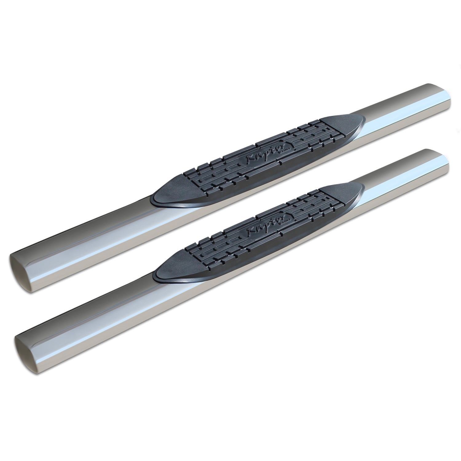 4in Straight Oval Nerf Bars - Stainless Steel - 0701-0312