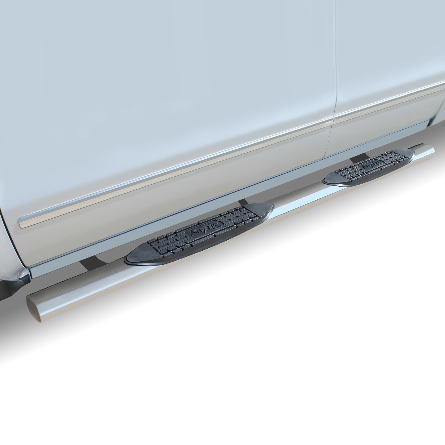 4in Straight Oval Nerf Bars - Stainless Steel - 0707-0464