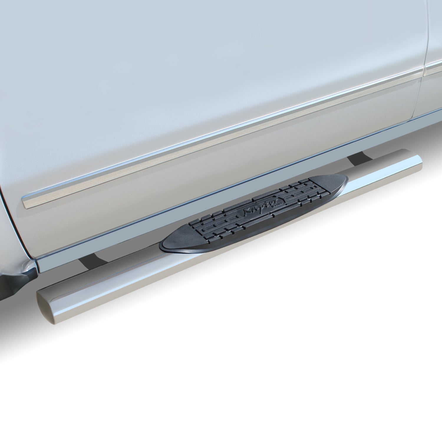 4in Straight Oval Nerf Bars - Stainless Steel - 0703-0156