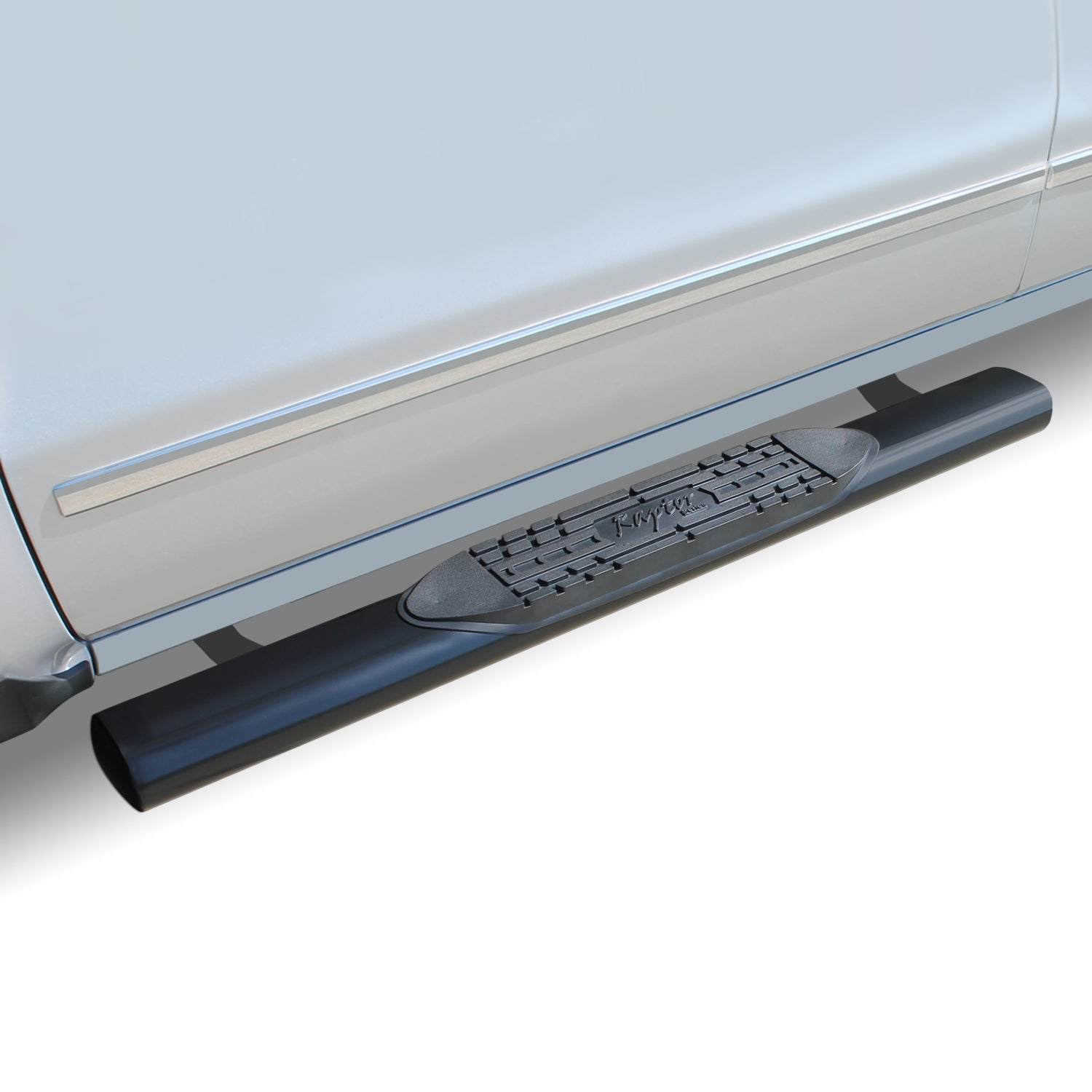 5in Straight Oval Nerf Bars - Black E-Coated Steel