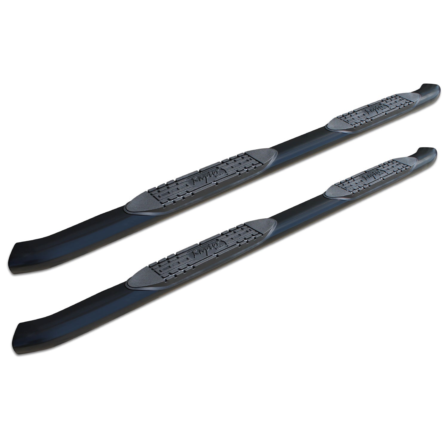 4in Curved OE Style Oval Nerf Bars - Black E-Coated Steel