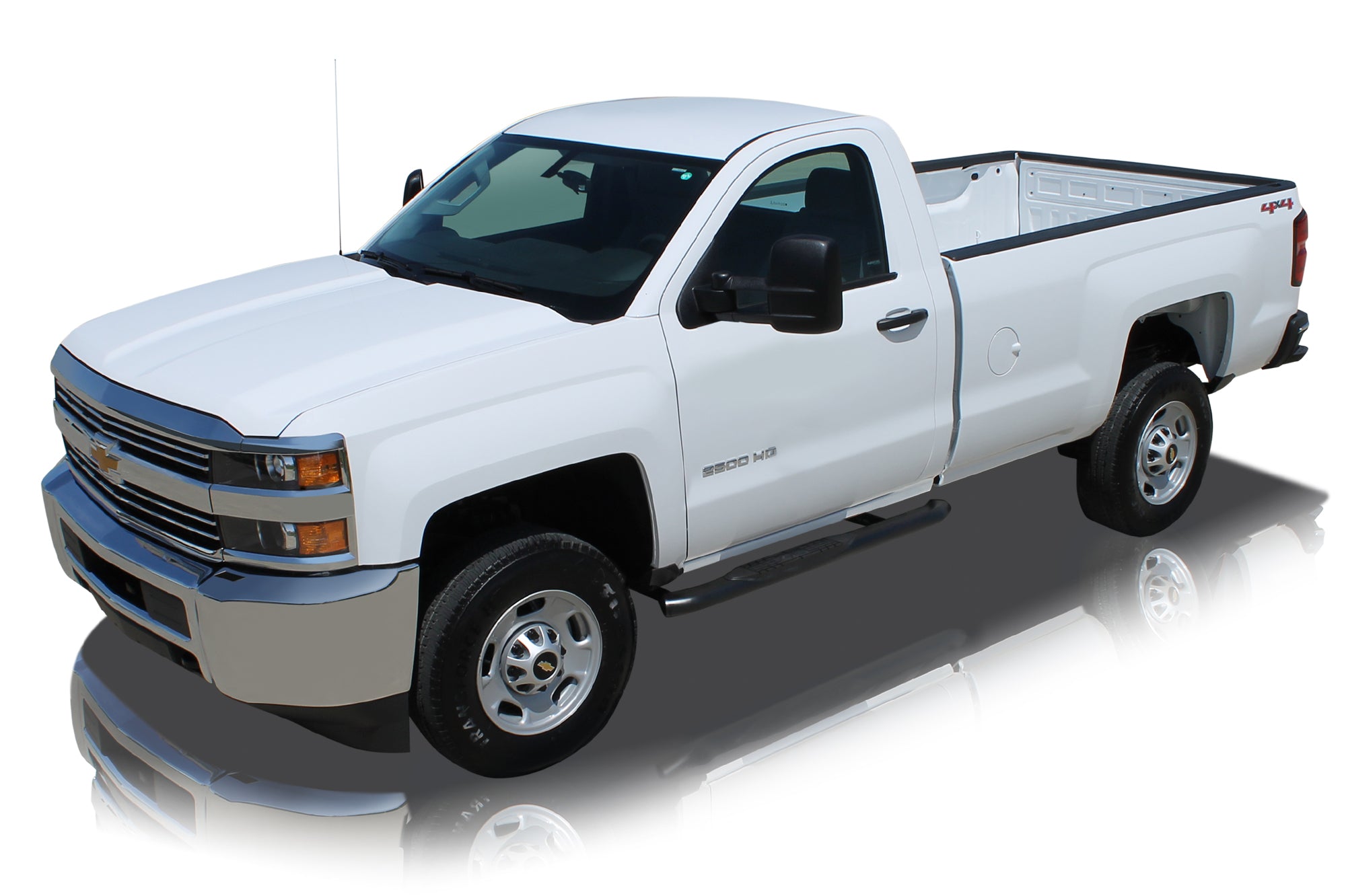 Raptor Series 4" OE Style Oval Nerf Bars Black E-Coated Alloy Steel - 15-26 Ford F-150; 17-26 F-250/F-350 Super Duty Regular Cab