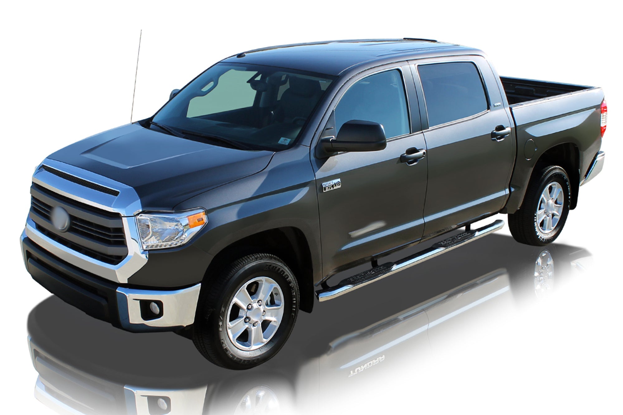 4in Curved OE Style Oval Nerf Bars - Stainless Steel