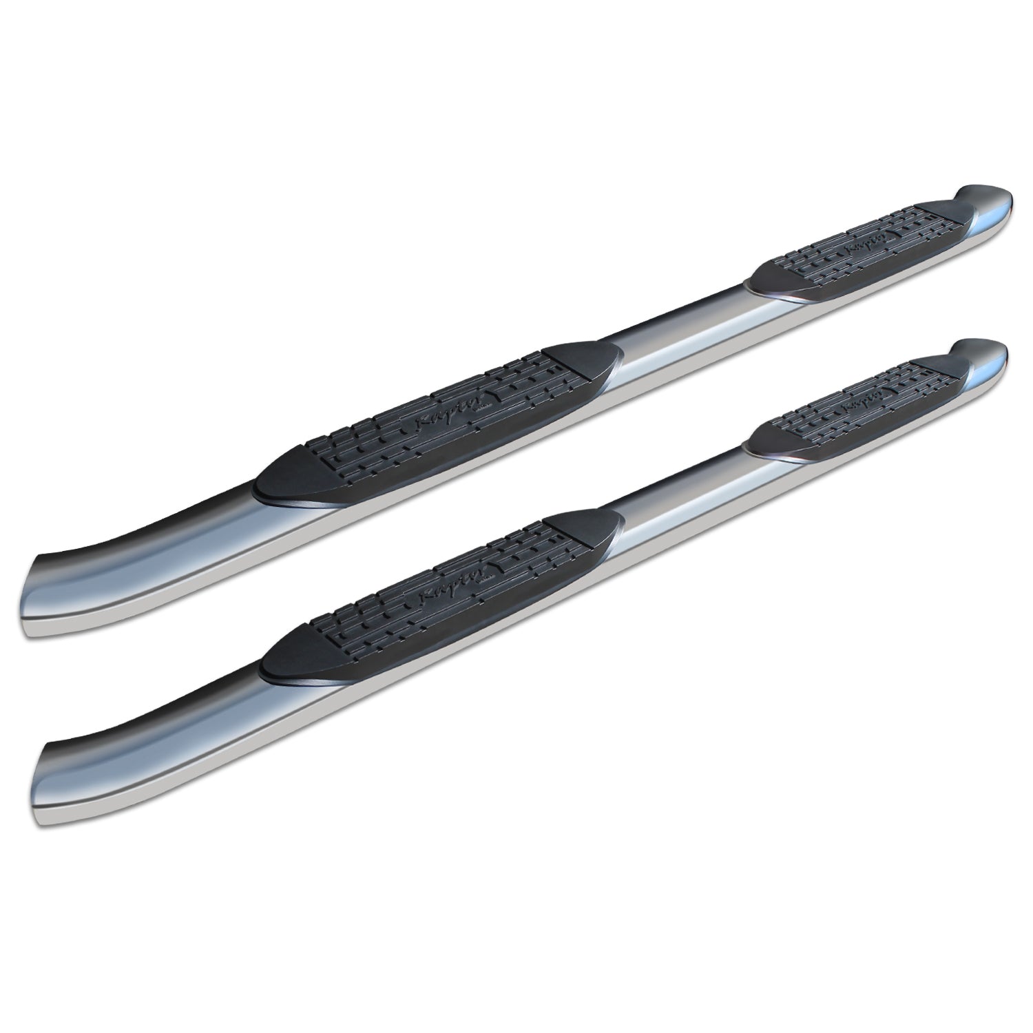 Raptor Series 5" OE Style Oval Nerf Bars Polished Stainless Steel - 04-24 Nissan Titan; 17-19 Titan XD King/Extended Cab