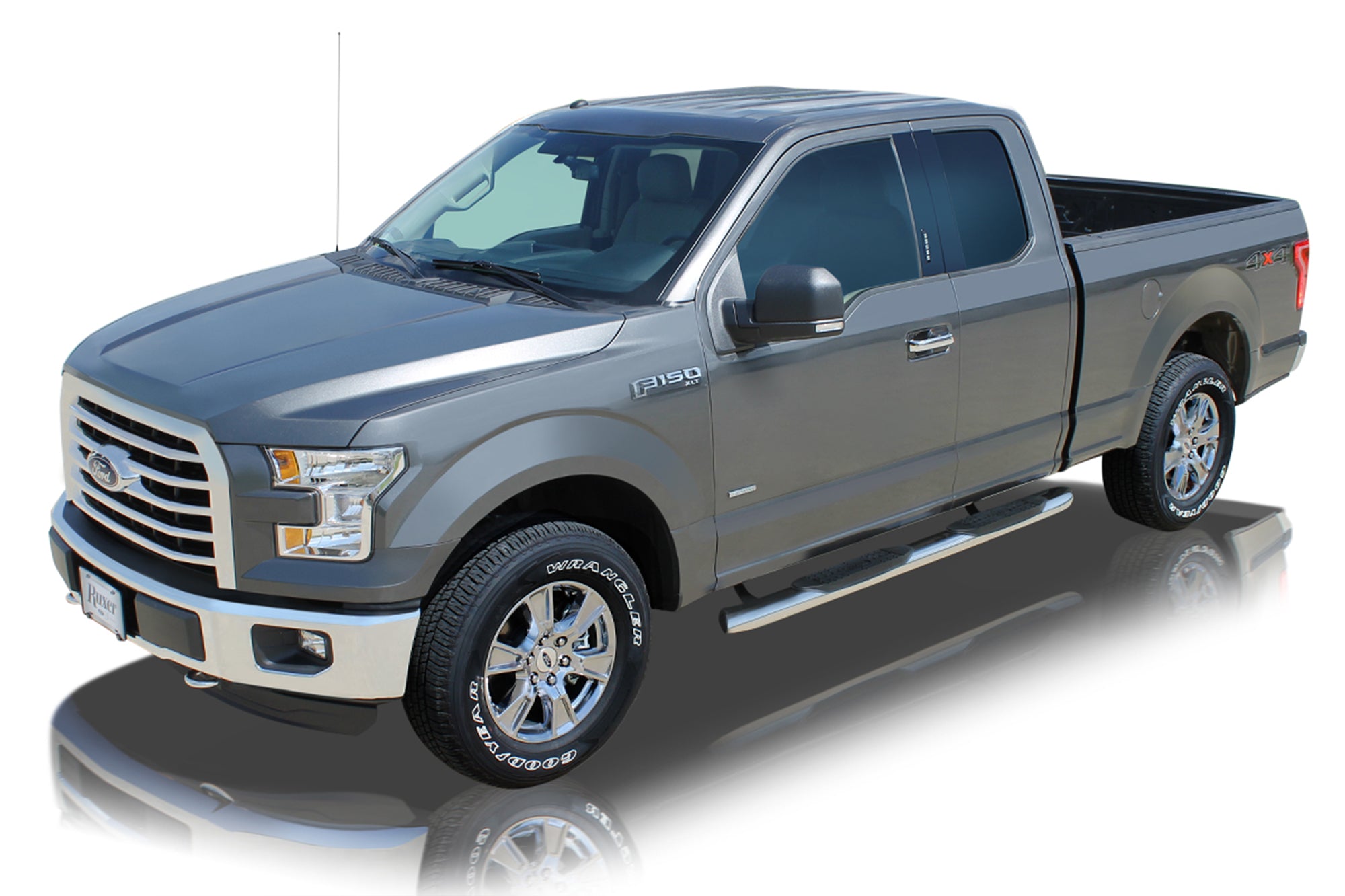 Raptor Series 5" OE Style Oval Nerf Bars Polished Stainless Steel - 04-24 Nissan Titan; 17-19 Titan XD King/Extended Cab