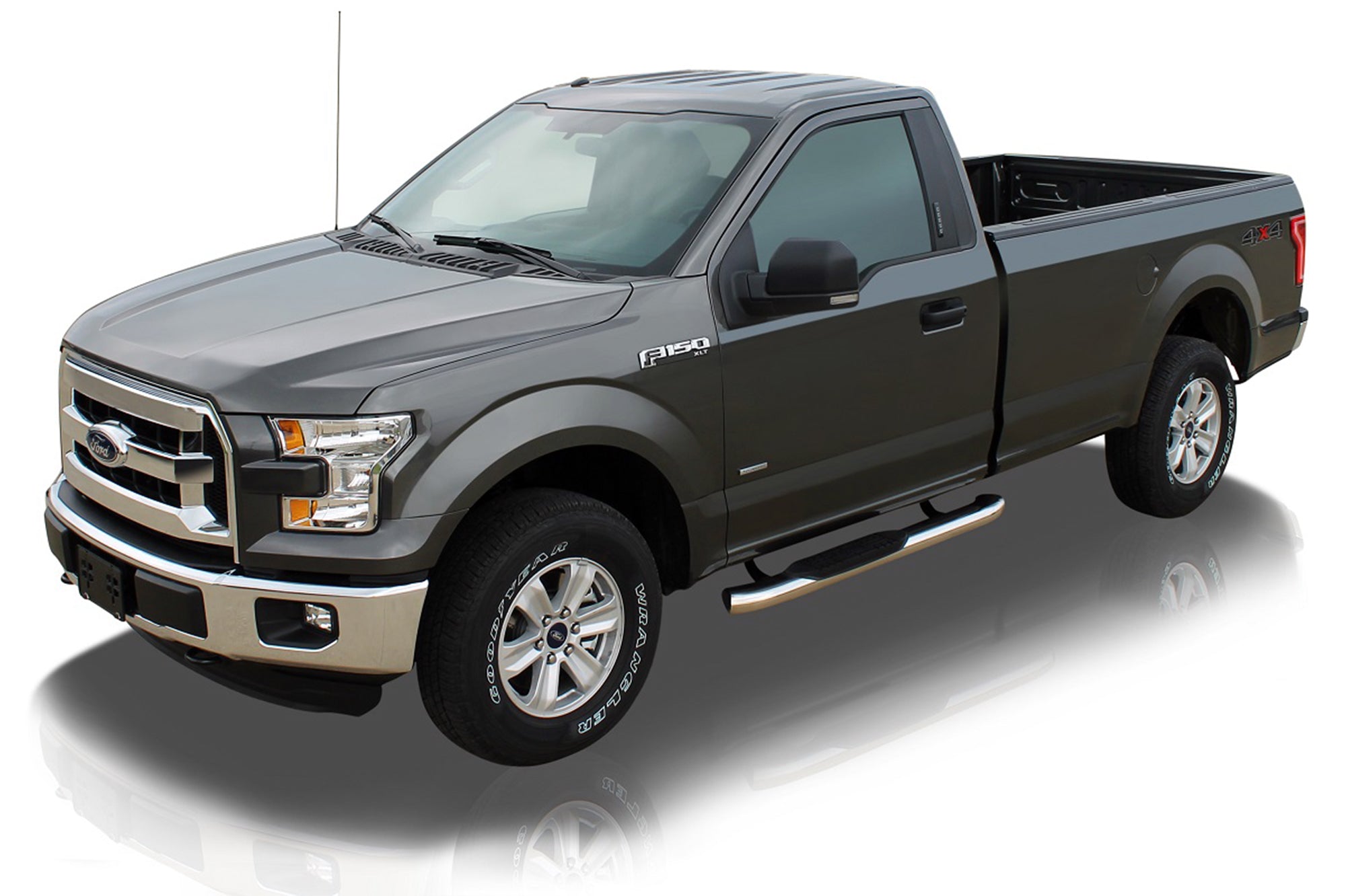 Raptor Series 5" OE Style Oval Nerf Bars Polished Stainless Steel - 07-17 Toyota Tundra Regular Cab