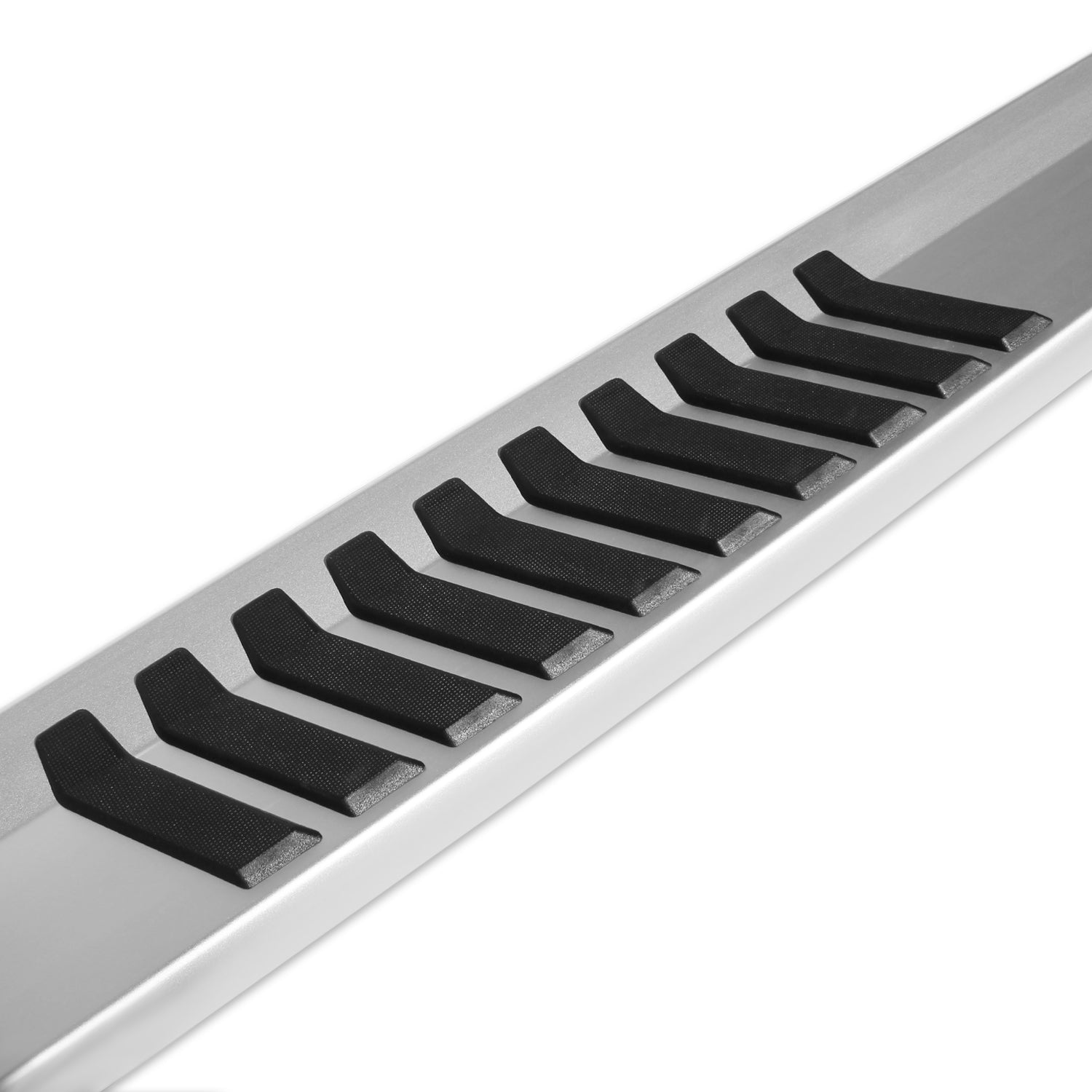 6in OEM Style Slide Track Running Boards - Brushed Aluminum