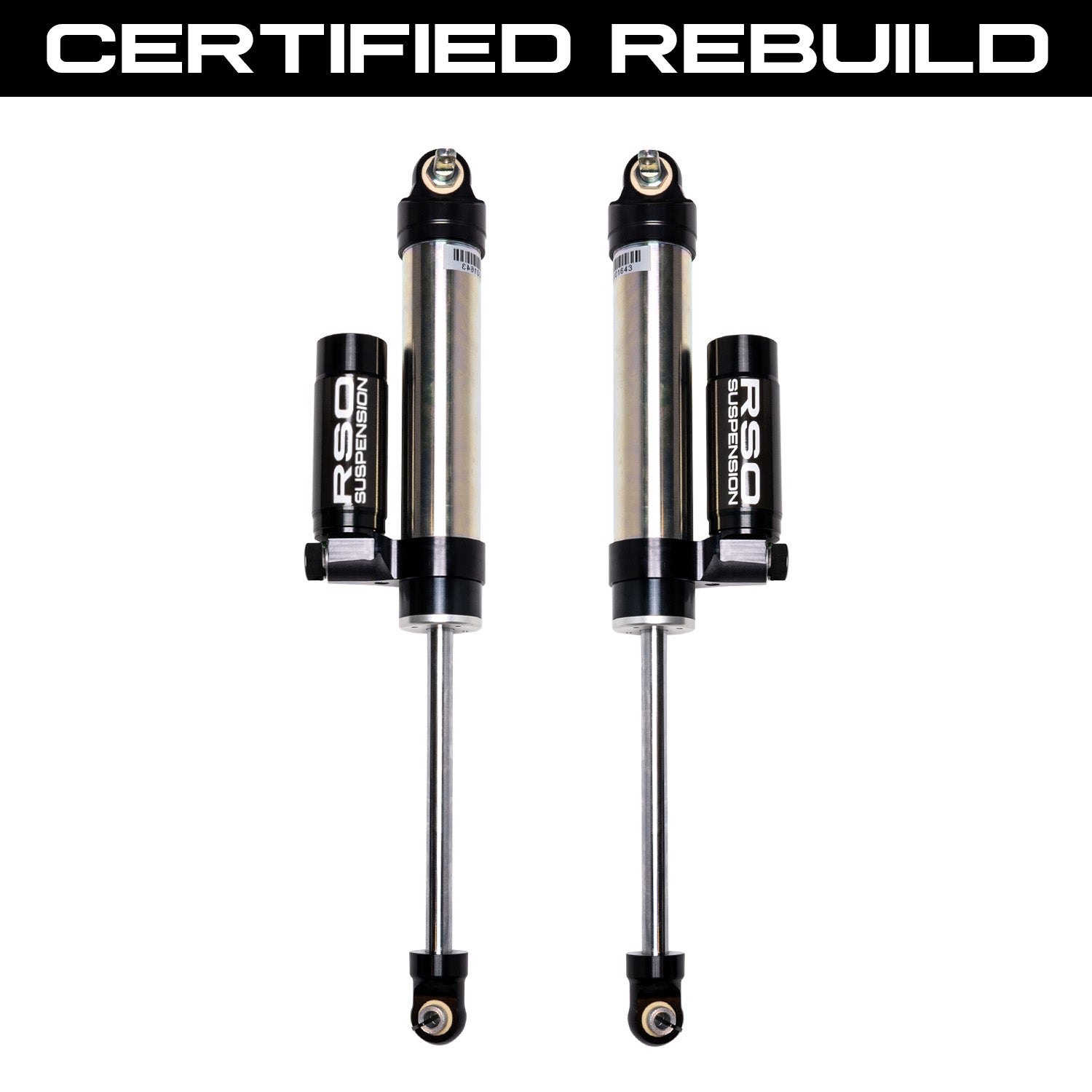CERTIFIED REBUILD 07-18 Jeep Wrangler JK/JKU RSO Rear 2.5 Adjustable Piggyback Reservoir Shocks 3-5in Lift