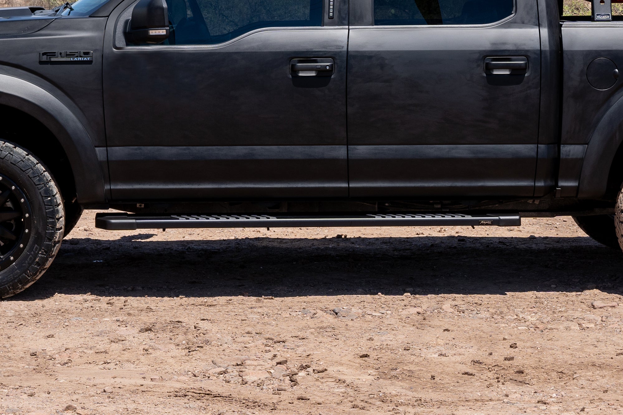 Raptor Series 6" OEM Style Running Boards - Black Textured Aluminum - 15-26 Ford F-150; 22-25 F-150 Lightning; 17-26 F-250/F-350 Super Duty Crew Cab