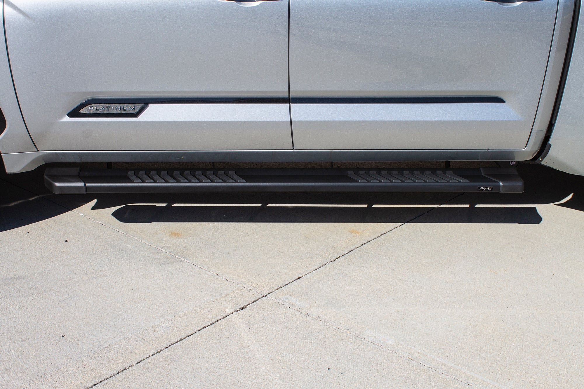 6in OEM Style Slide Track Running Boards - Black Textured Aluminum