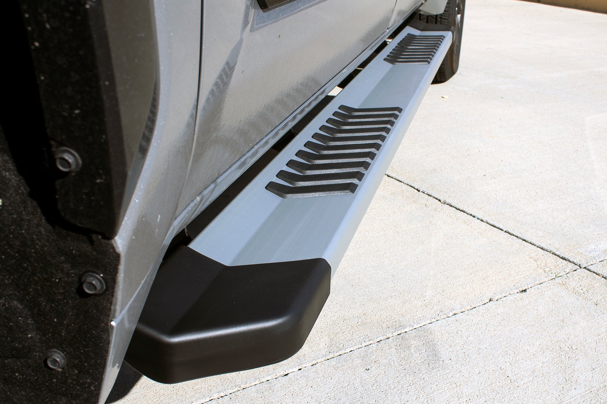 6in OEM Style Slide Track Running Boards - Brushed Aluminum