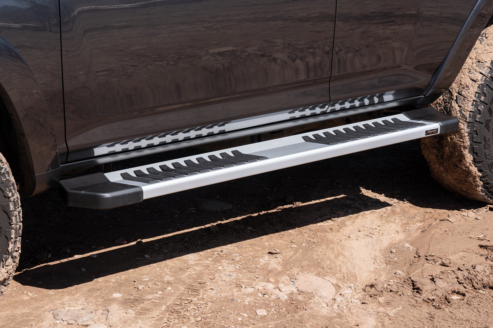 6in OEM Style Slide Track Running Boards - Brushed Aluminum