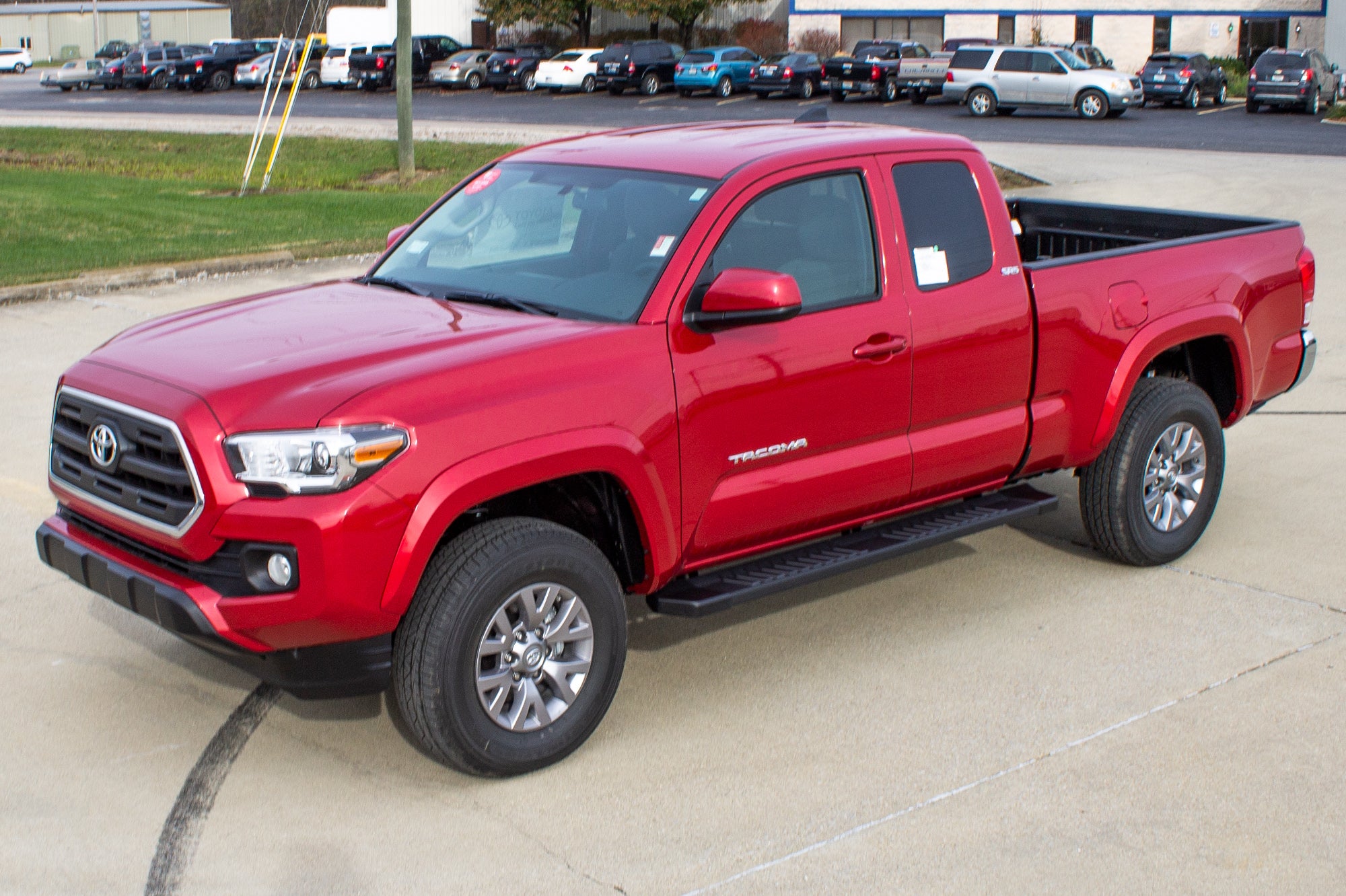 Raptor Series 6" OEM Style Running Boards - Black Textured Aluminum - 05-23 Toyota Tacoma Access/Extended Cab
