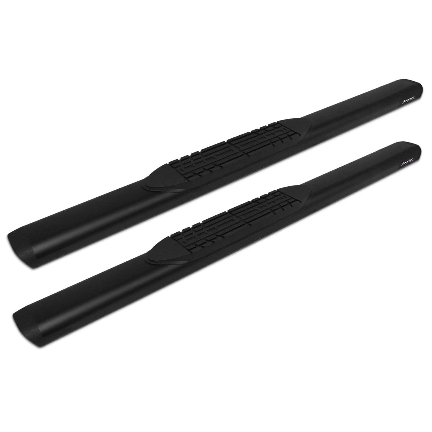 Raptor Series Oval Running Boards Black Textured Aluminum - 15-26 Ford F-150; 17-26 F-250/F-350 Super Duty Regular Cab