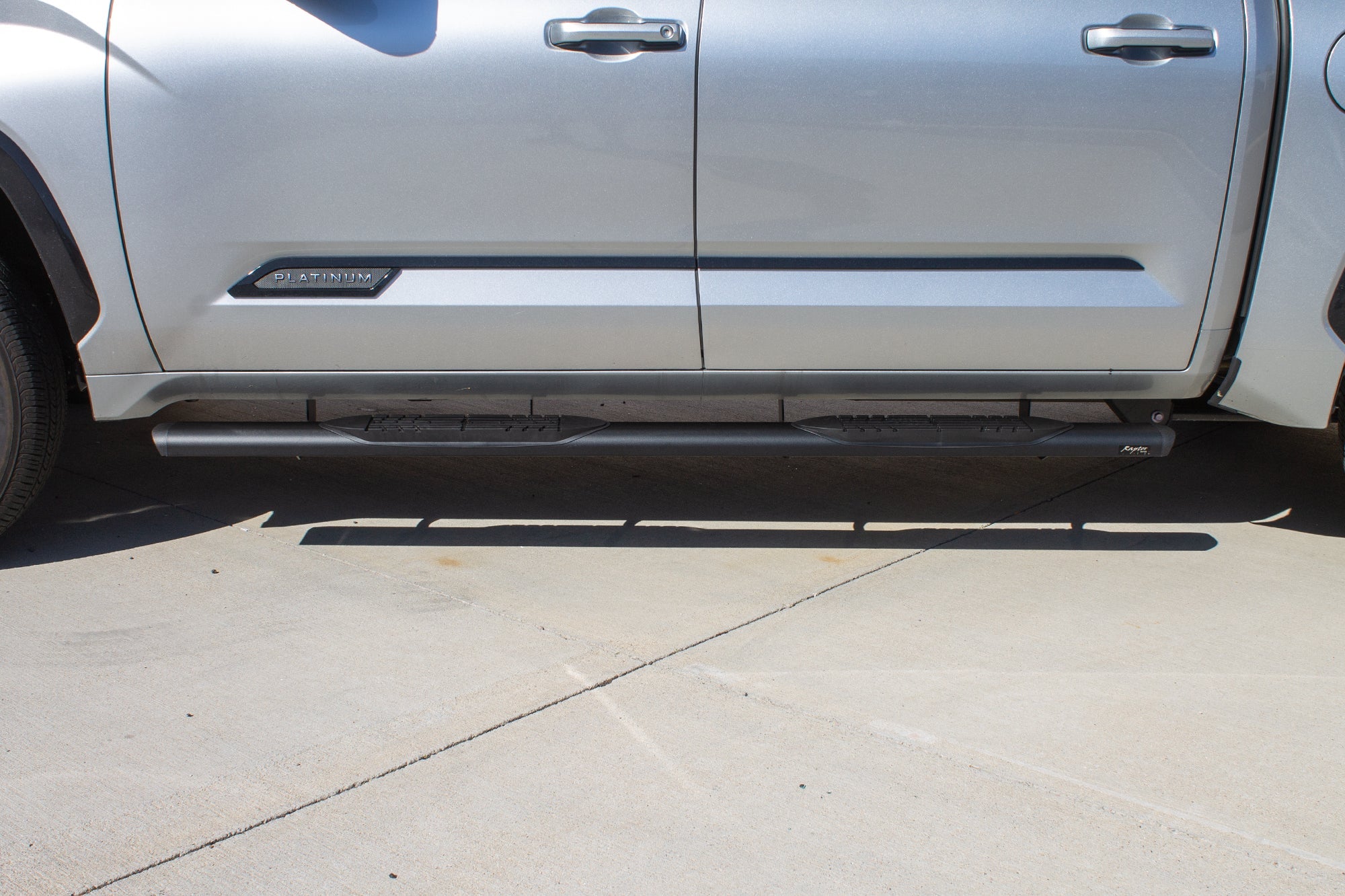 5in Oval Style Slide Track Running Boards - Black Textured Aluminum