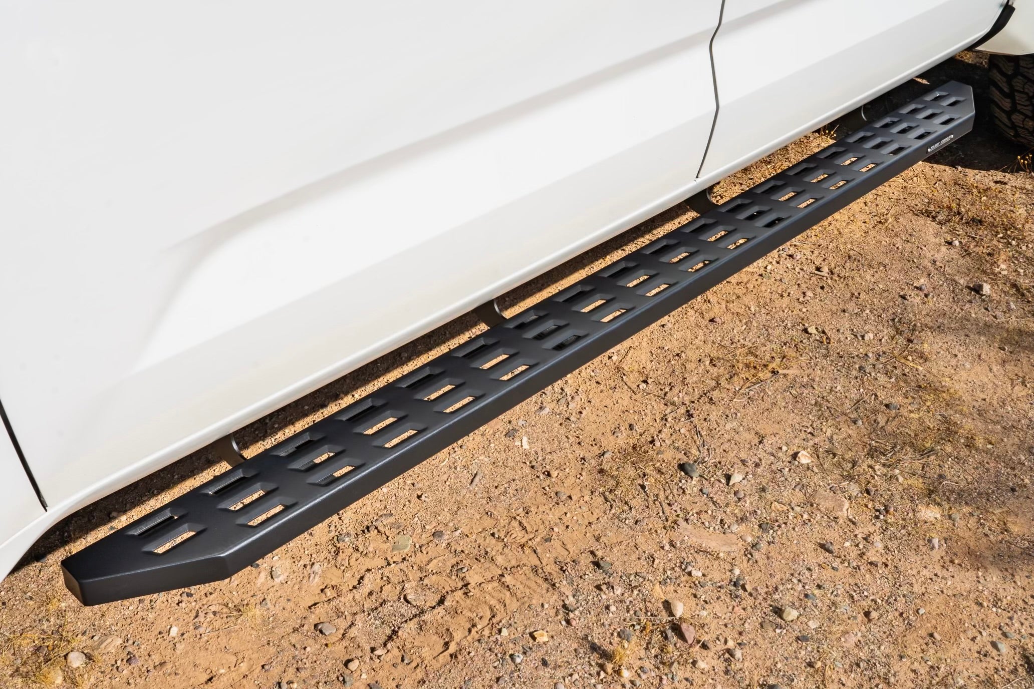 5in Sport Step  Slide Track Running Boards - Black Textured Aluminum