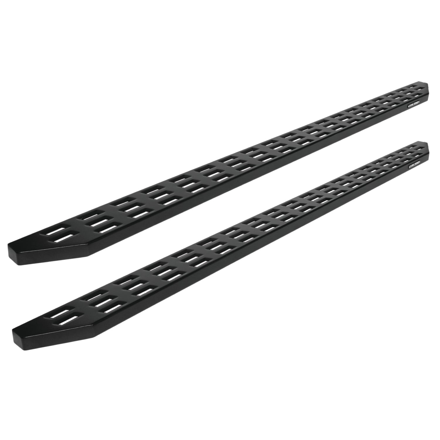 5in Sport Step  Slide Track Running Boards - Black Textured Aluminum