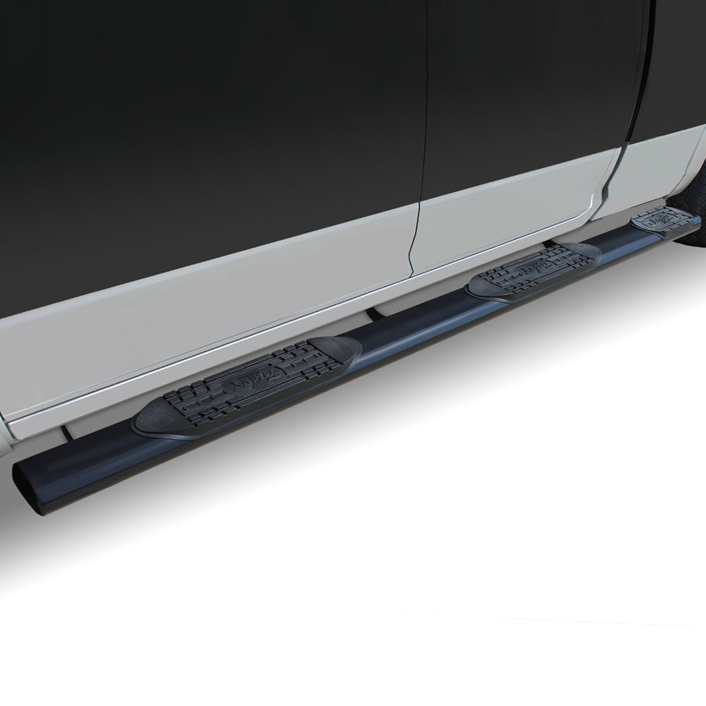 6in Oval Wheel To Wheel Nerf Bars - Black E-Coated Steel