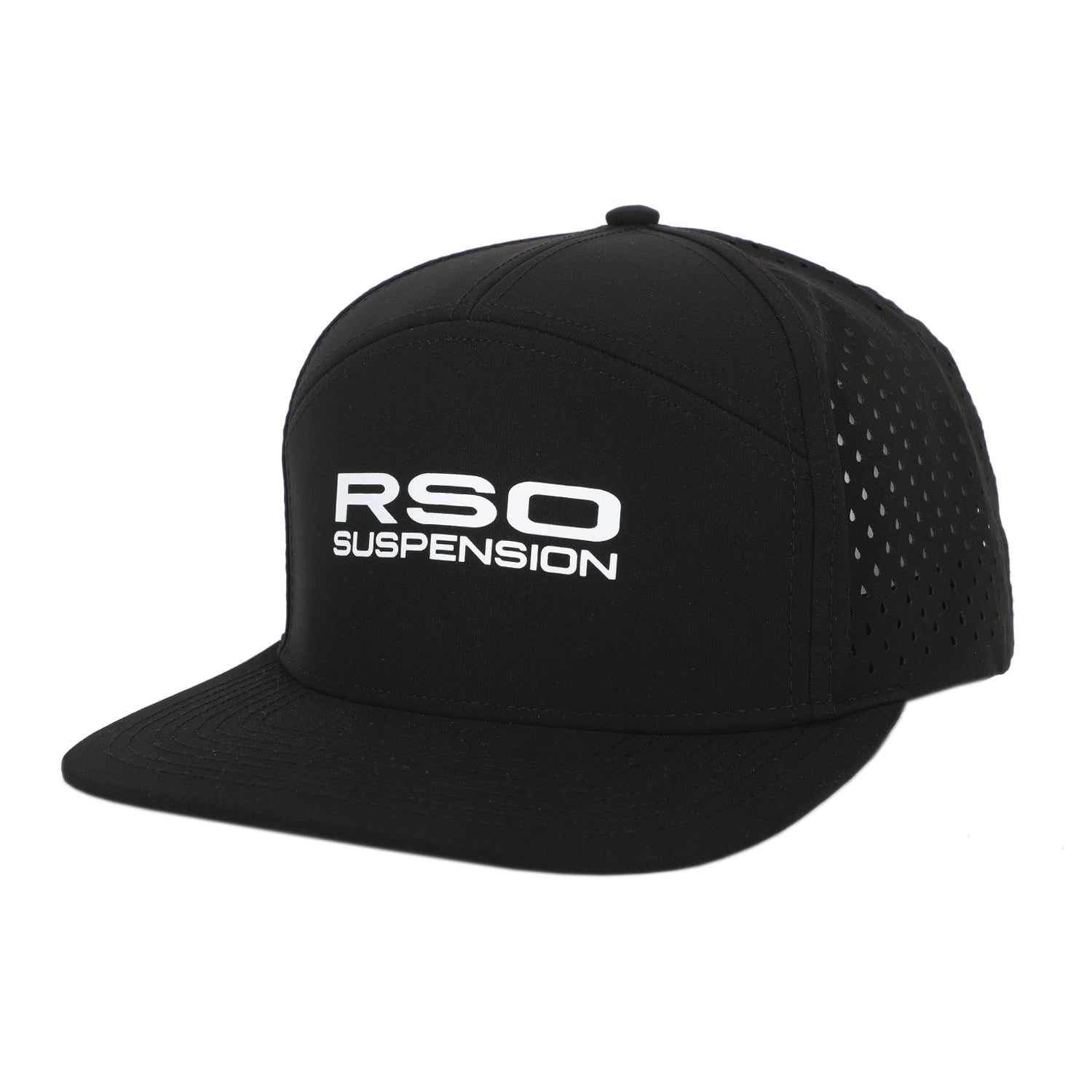 RSO Suspension Snapback Hat - 7 Panel Flat Bill - Black