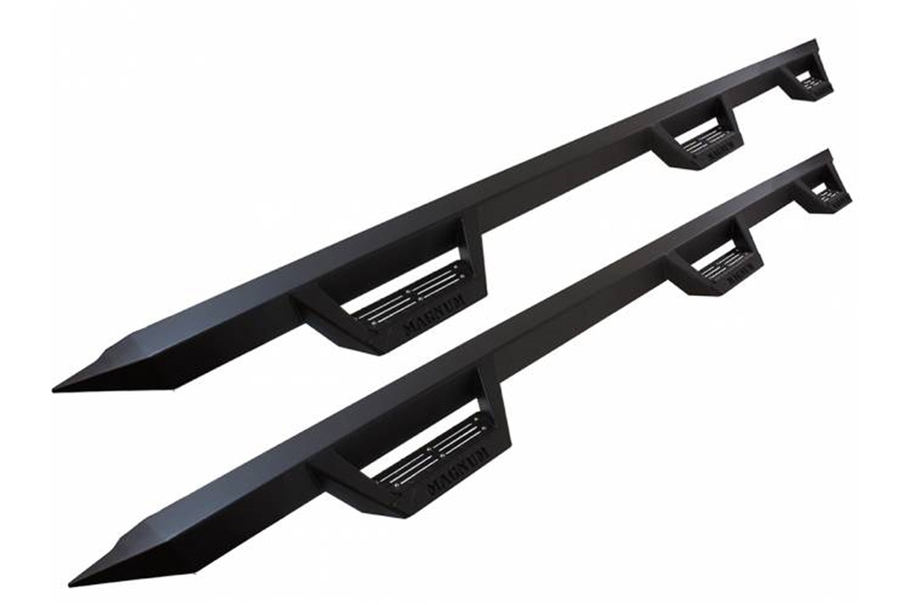 Magnum RT Wheel to Wheel Drop Steps - Black Textured Steel