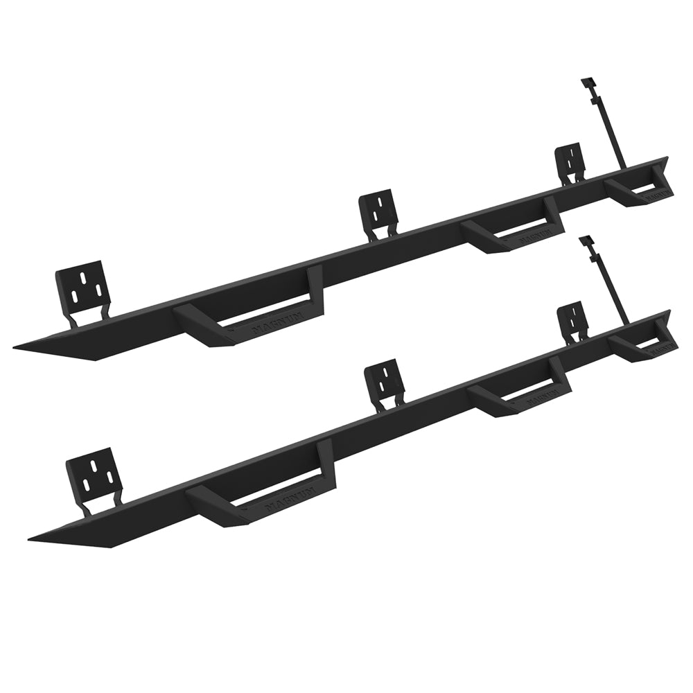 Magnum RT Wheel to Wheel Drop Steps - Black Textured Steel