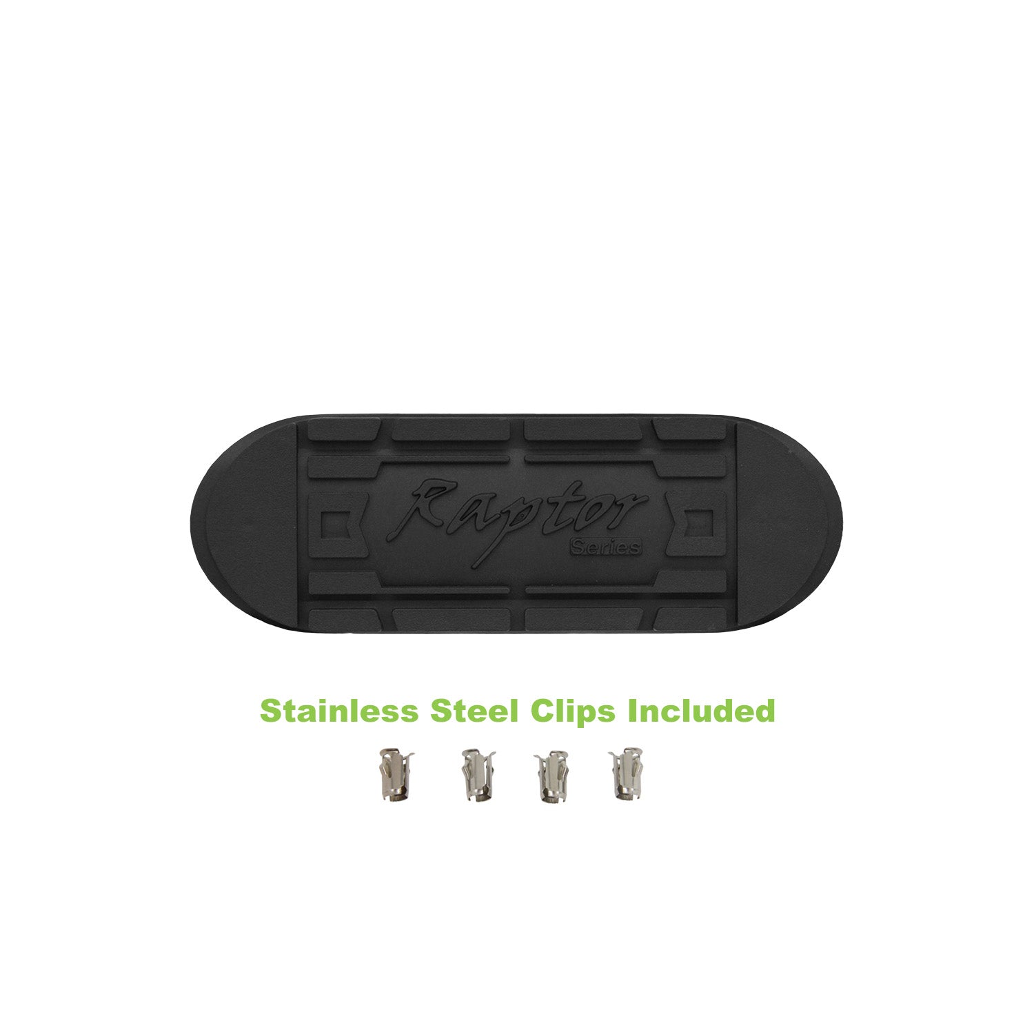 RPSP - STEP-006S - 4in W2W Oval Step Pad (12in 3rd Step. With Raptor logo. Clips Included) Qty 1