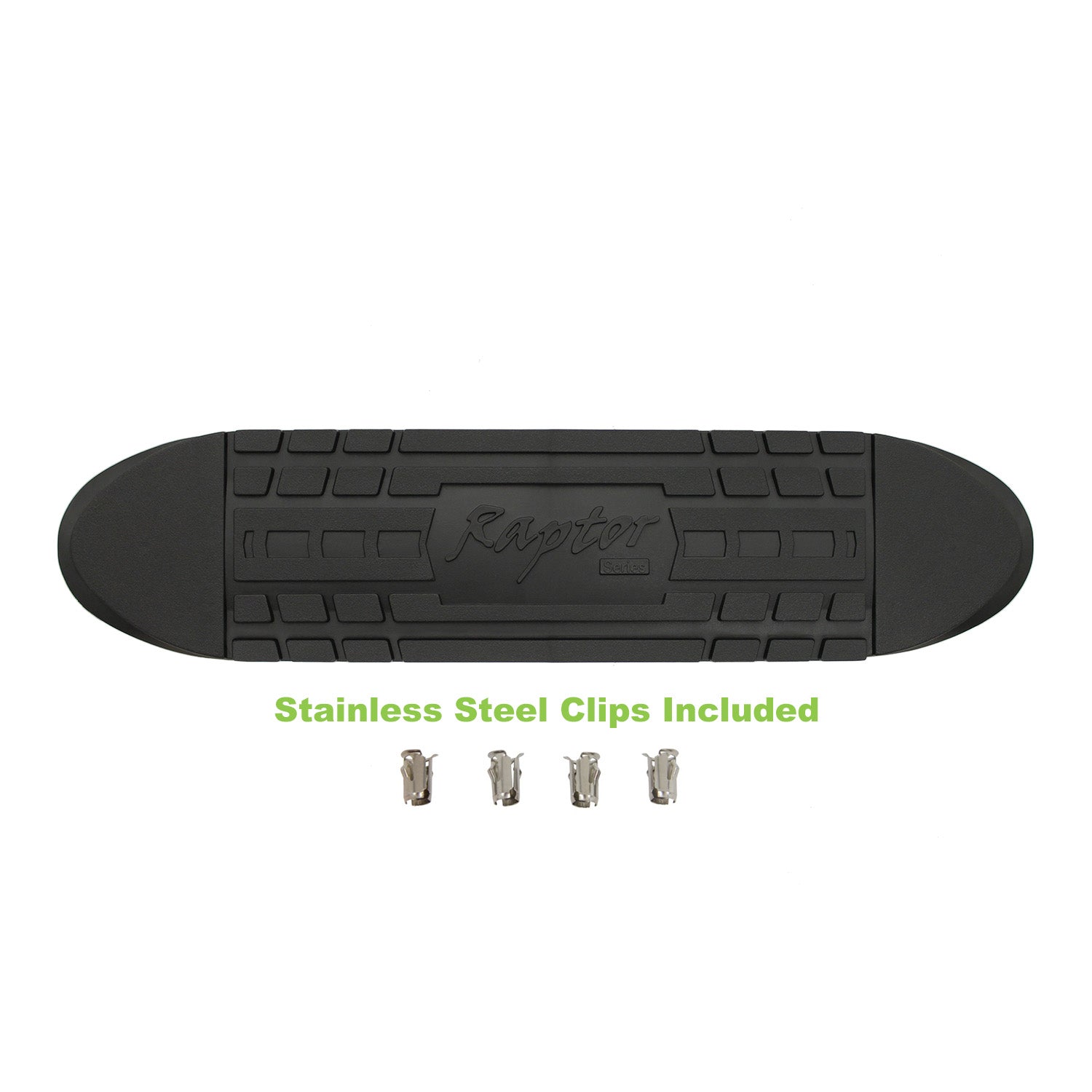 RPSP - STEP-008-20in - 6in Oval Step Pad 20 inch Peg to Peg (With Raptor logo. Clips Included) Qty 1