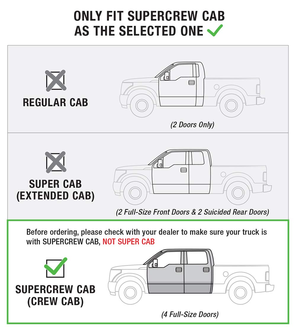 Raptor Series 5 in OEM Style Full Tread Slide Track Running Boards Black Textured Aluminum - 19-26 Ford Ranger Crew Cab