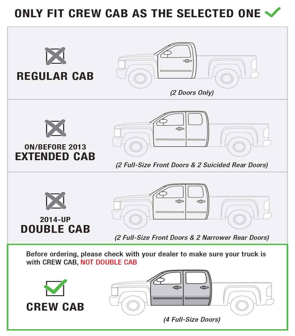 Raptor Series 5" OEM Style Full Tread Running Boards Black Textured Aluminum - 07-18 Chevy Silverado/GMC Sierra 1500; 07-19 Silverado/Sierra 2500/3500 HD Crew Cab